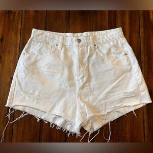 Wild Fable White Distressed Jean Shorts